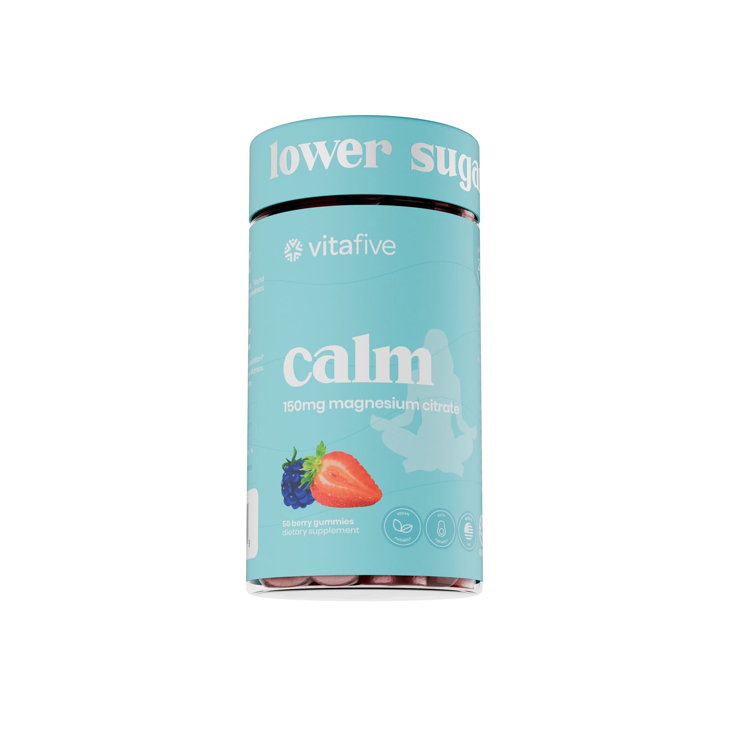 Vitafive Low Sugar Calm 150 mg Magnesium Gummies
