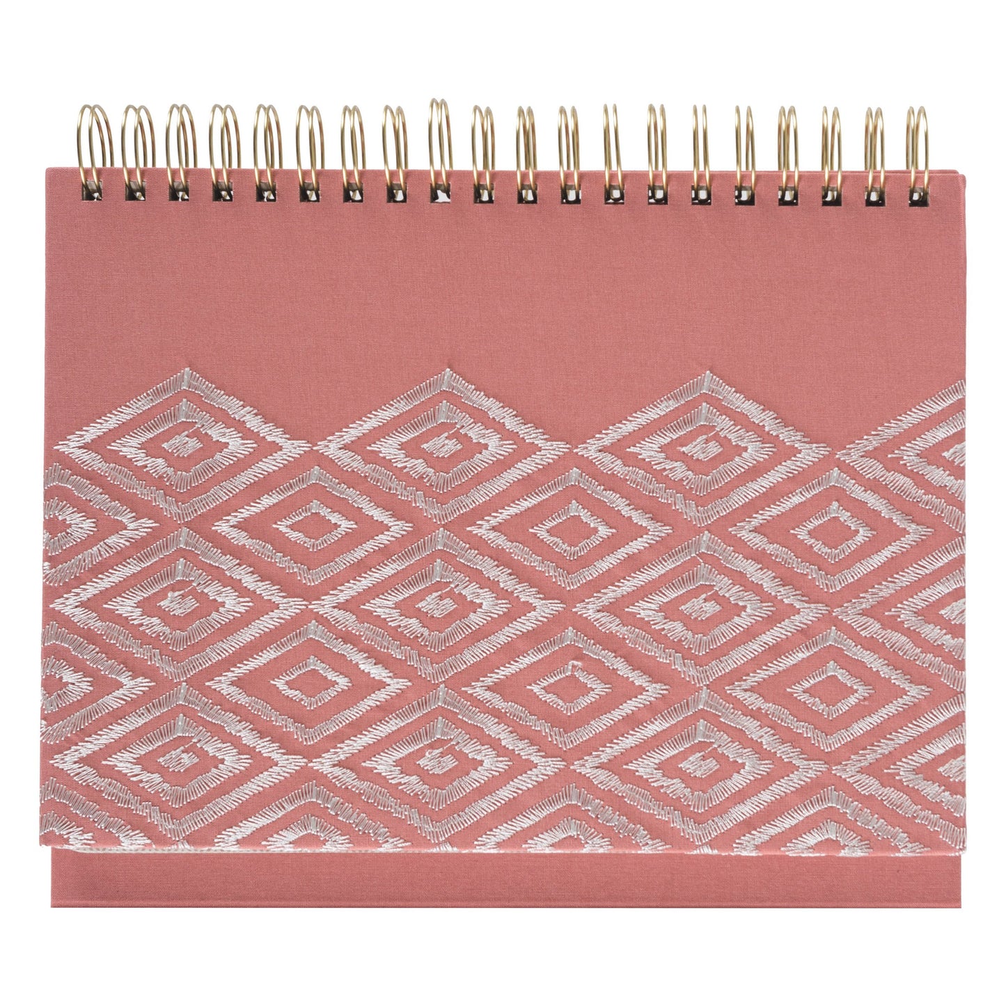 C.R. Gibson Embroidered Undated Spiral Weekly Desktop Calendar