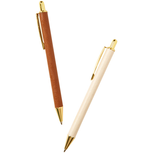 C.R. Gibson Leatherette Wrapped Pen Set