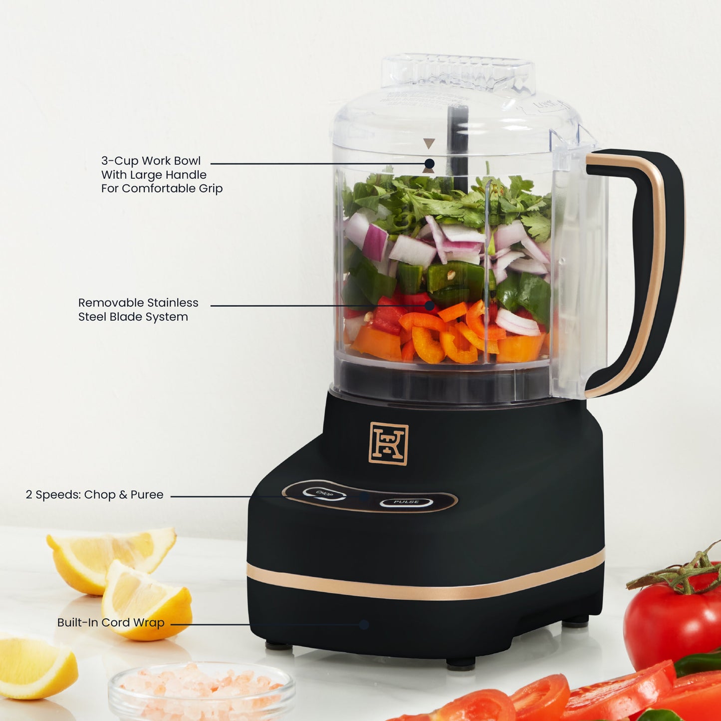 Kitchen & Table by H-E-B Electric Chopper - Classic Black