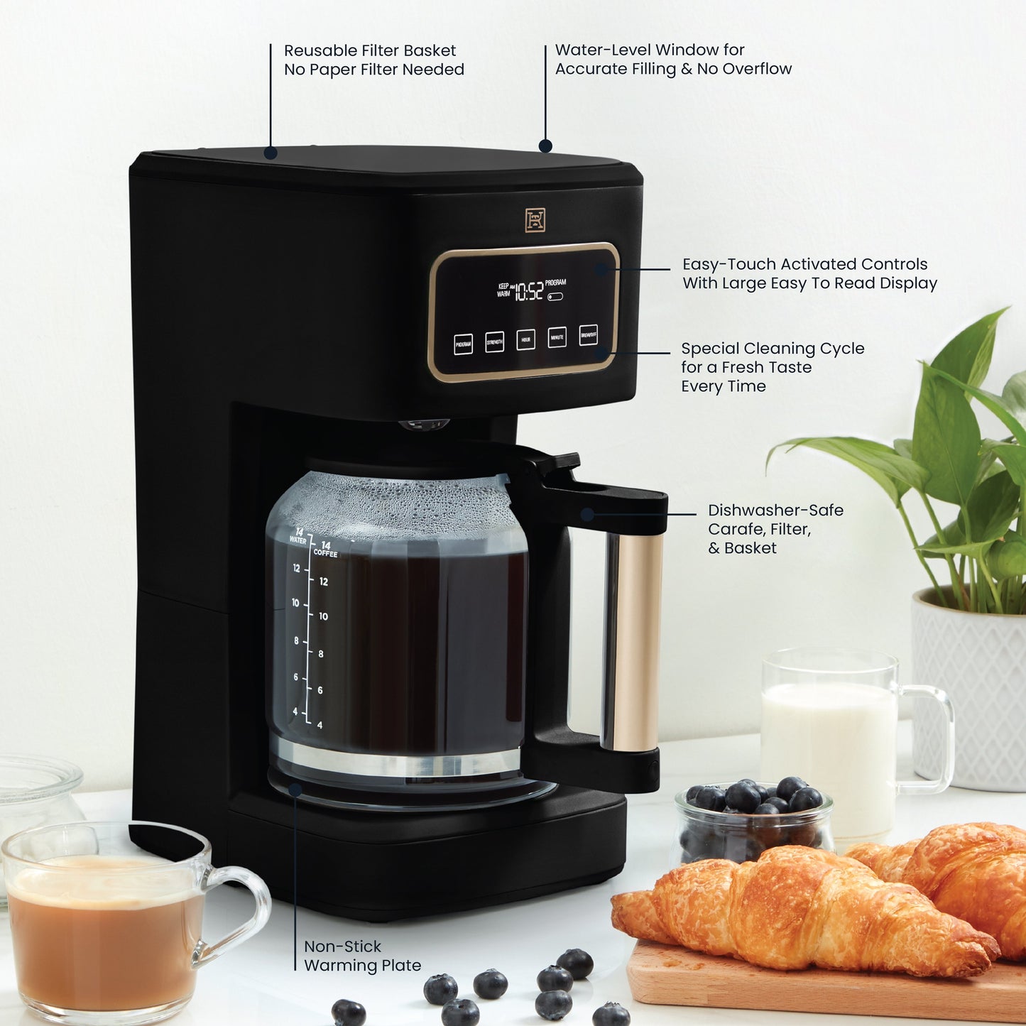 Kitchen & Table by H-E-B Coffee Maker - Classic Black