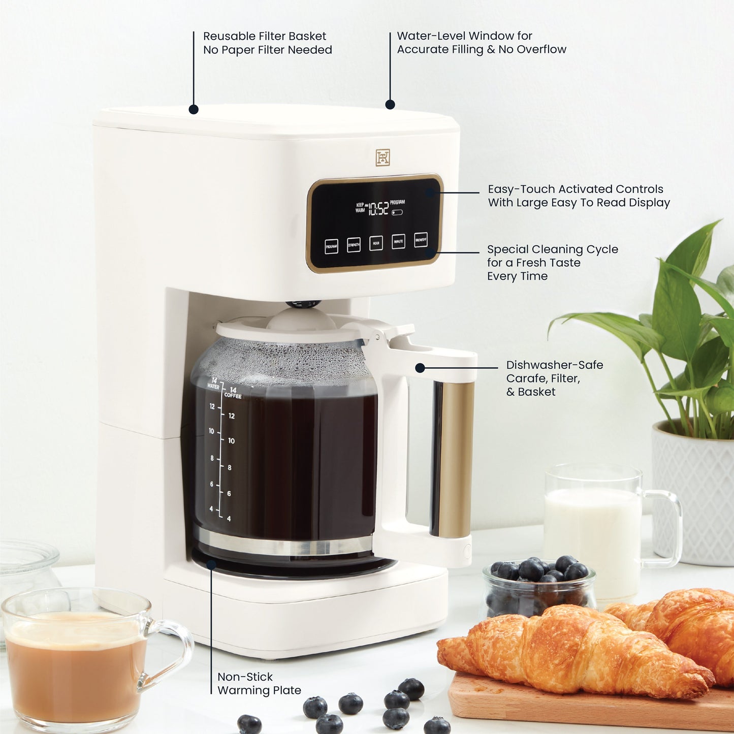 Kitchen & Table by H-E-B Coffee Maker - Cloud White