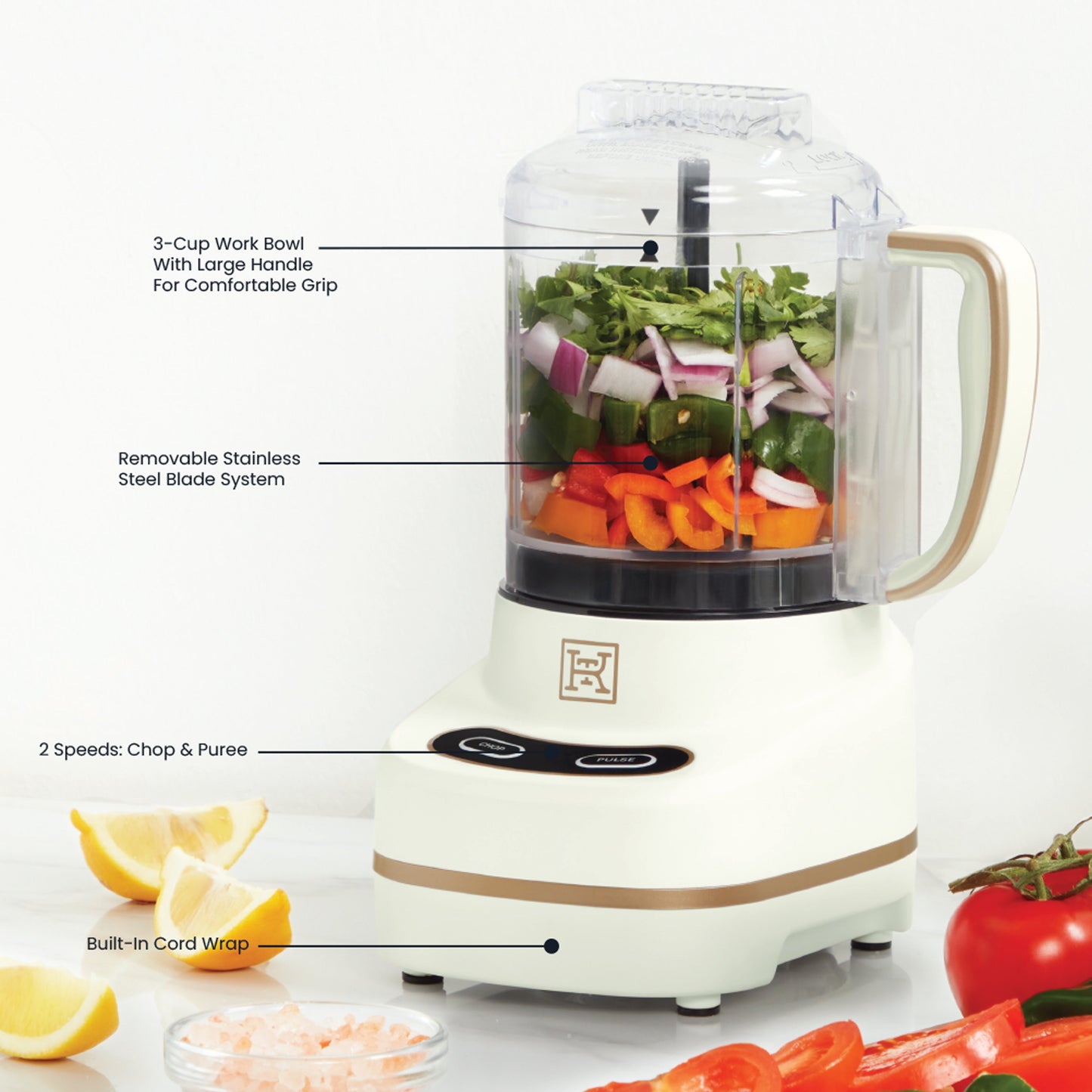 Kitchen & Table by H-E-B Electric Chopper - Cloud White