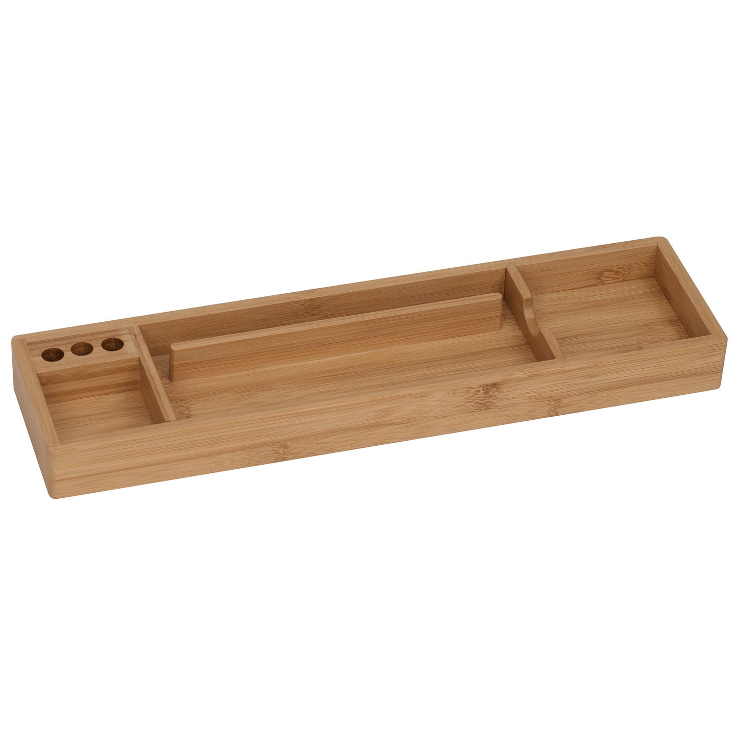 Merangue Bamboo Collection Four Compartment Desktop Tray