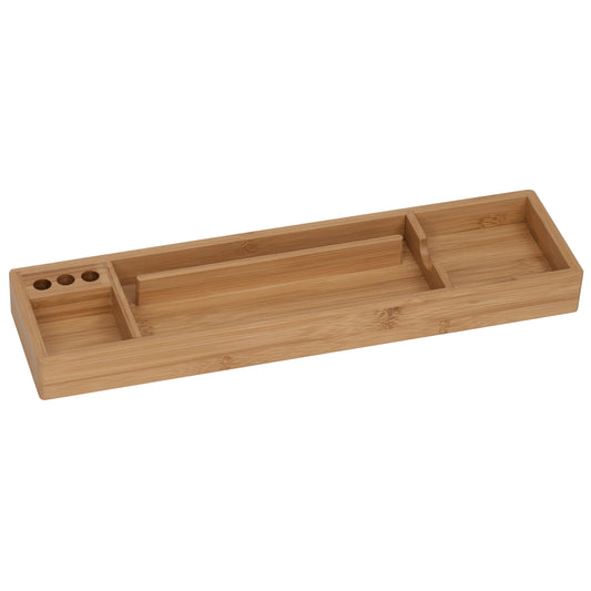 Merangue Bamboo Collection Four Compartment Desktop Tray