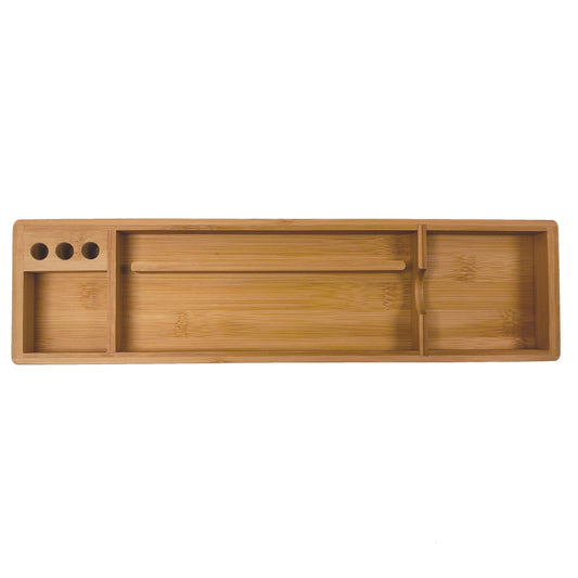 Merangue Bamboo Collection Four Compartment Desktop Tray