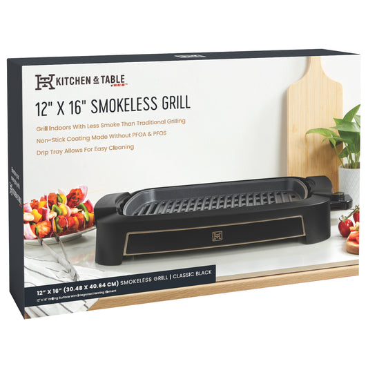 Kitchen & Table by H-E-B Smokeless Grill - Classic Black