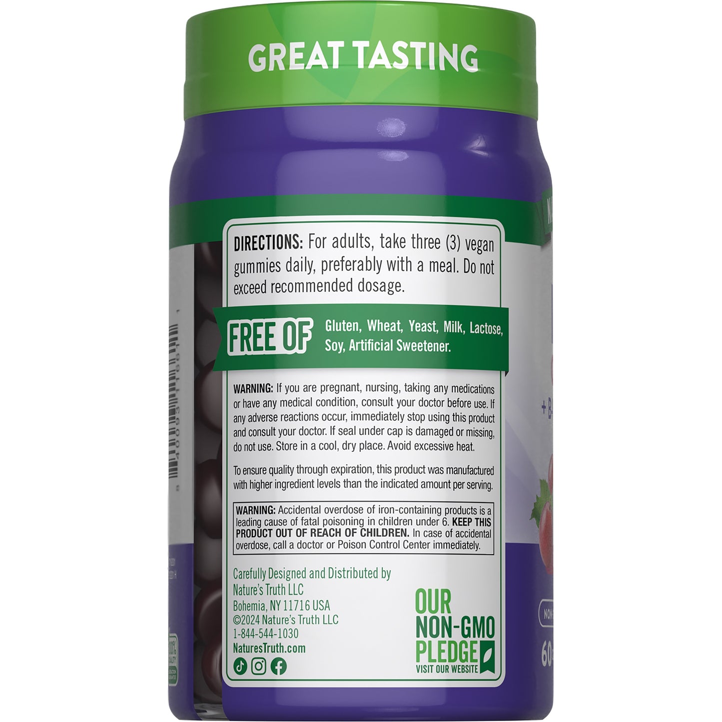 Nature's Truth Essential Iron Gummies - Grape Flavor