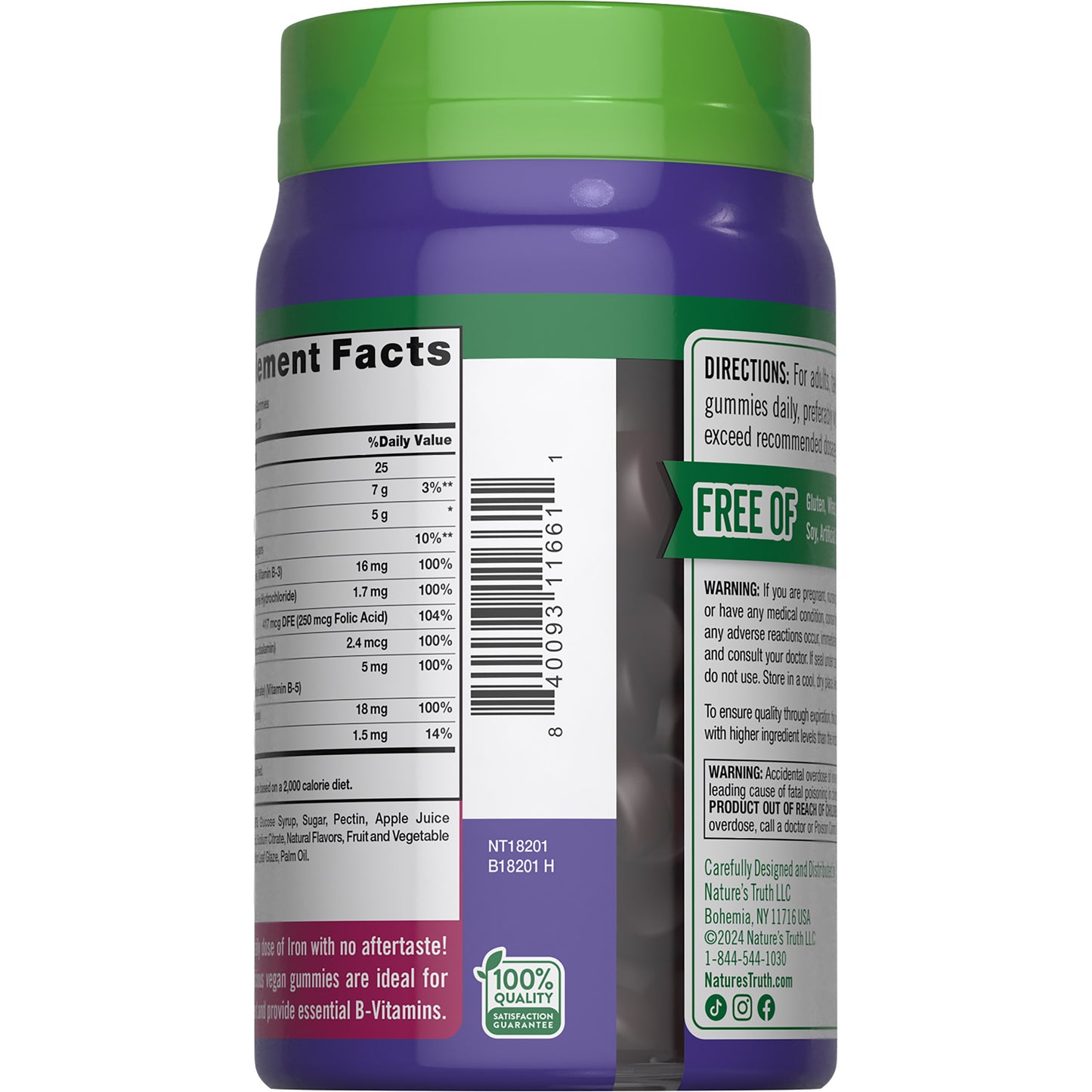 Nature's Truth Essential Iron Gummies - Grape Flavor