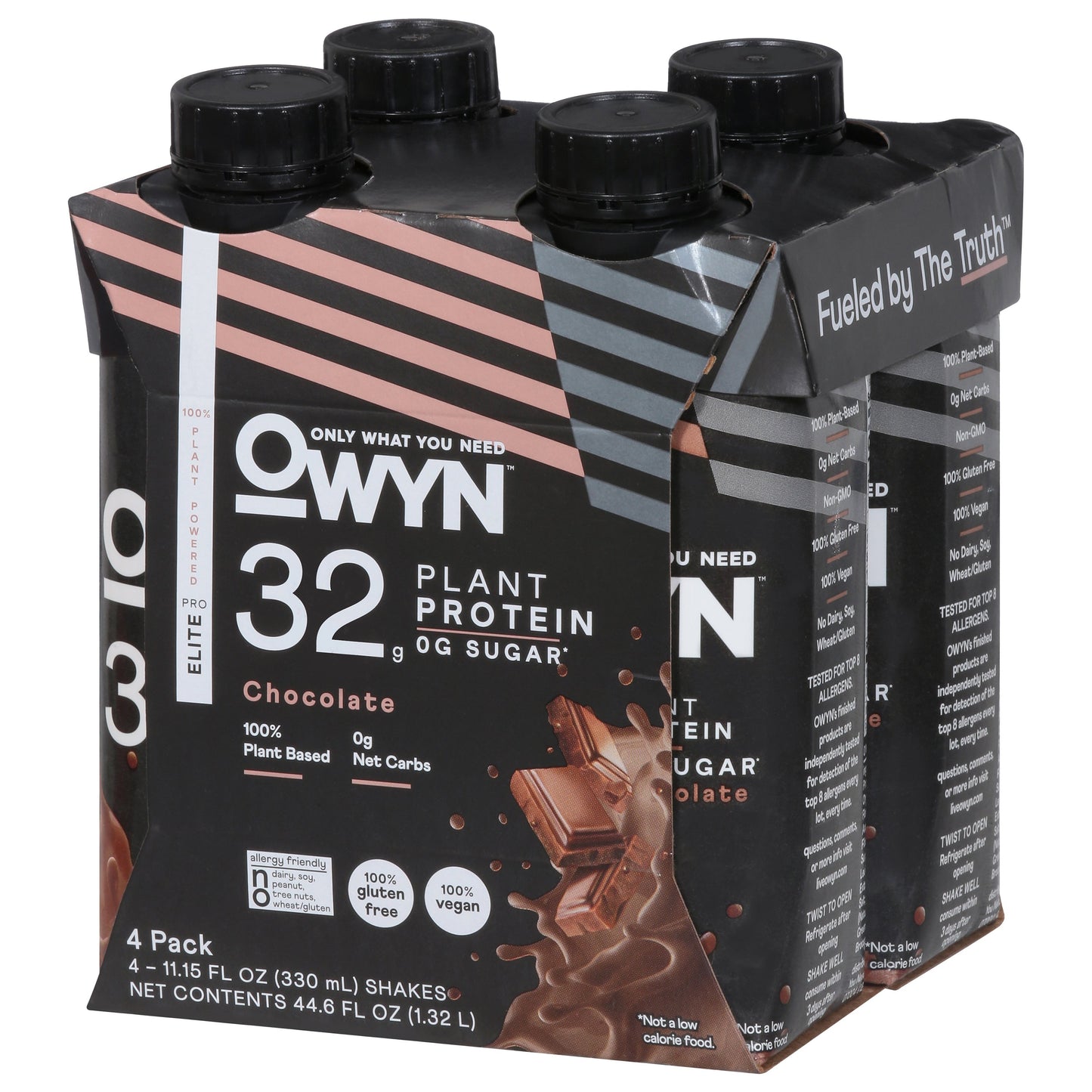 OWYN Pro Elite 32g Plant Protein Shakes 4 pk Bottles - Chocolate