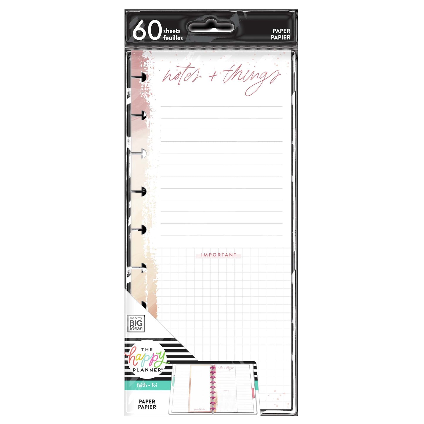 The Happy Planner Notes & Things Skinny Classic Filler Paper
