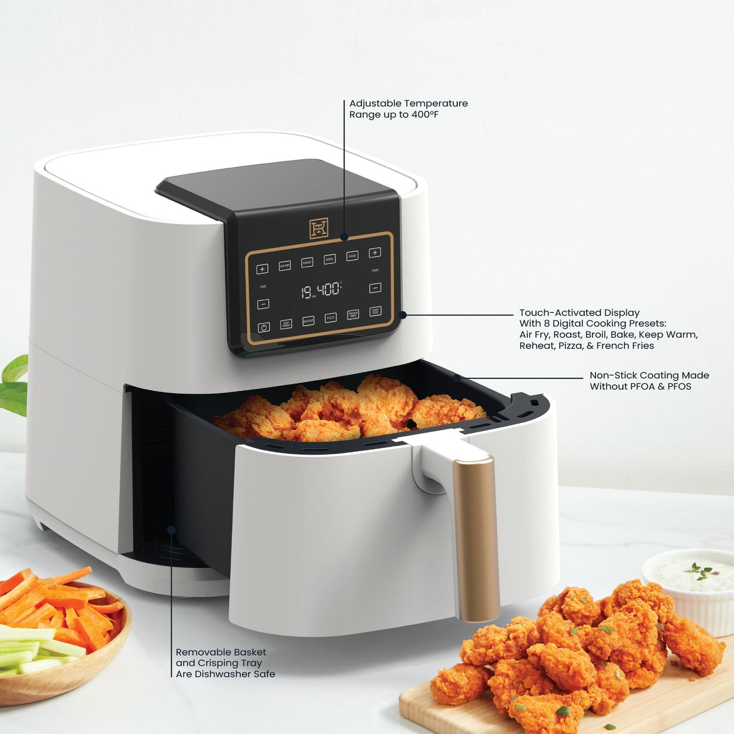 Kitchen & Table by H-E-B Digital Air Fryer - Cloud White