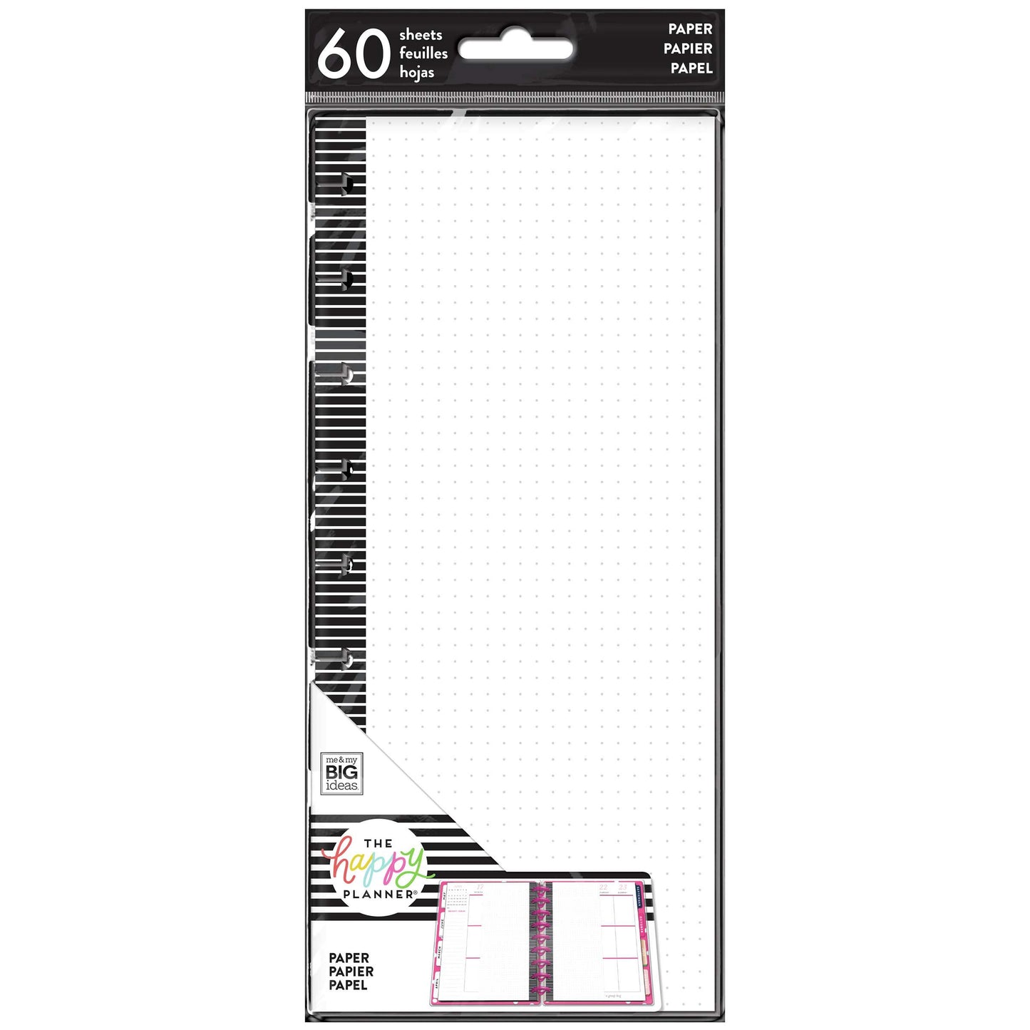 The Happy Planner Dot Grid Half Sheet Classic Filler Paper