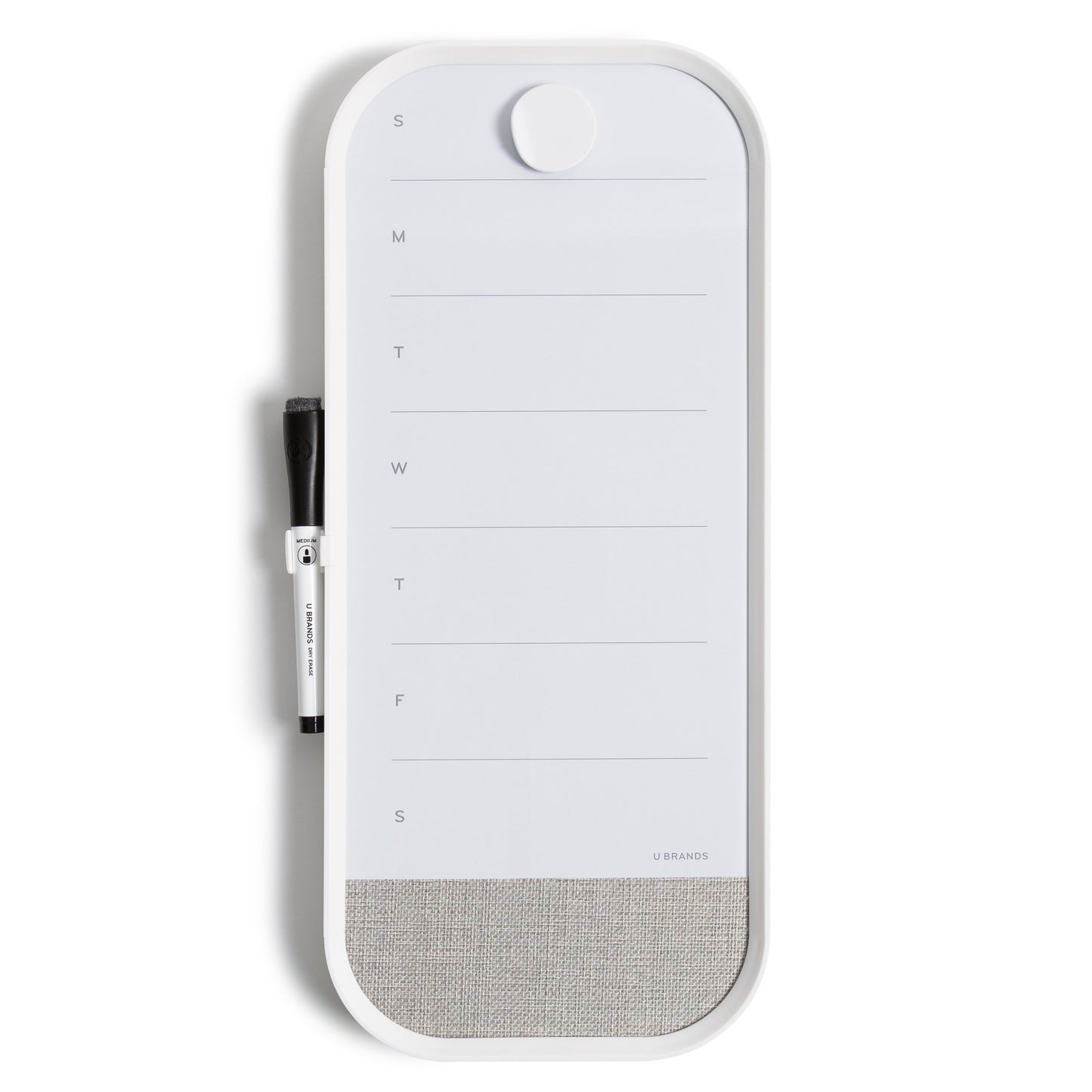 U Brands Modern Bevel Dry Erase Weekly Board