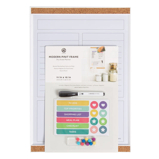 U Brands Modern Pin It Frame Magnetic Dry Erase Planner