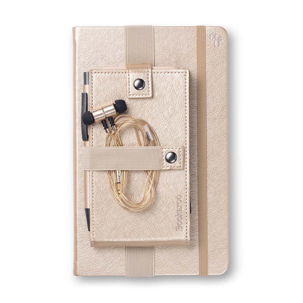 Bookaroo Phone Holder for Notebook & Journal - Gold