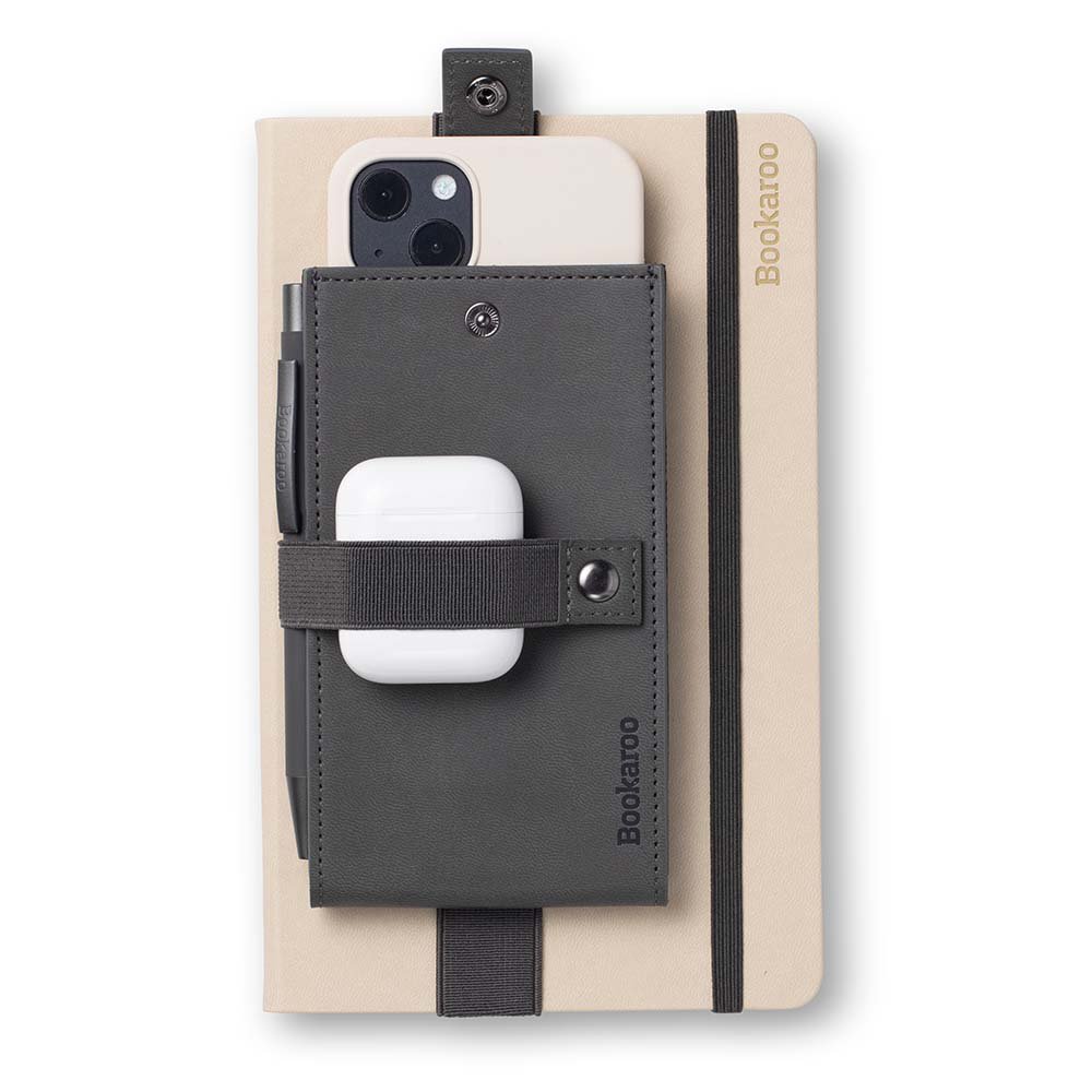 Bookaroo Phone Holder for Notebook & Journal - Charcoal