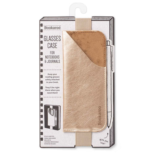 Bookaroo Glasses Case for Notebook & Journal - Gold