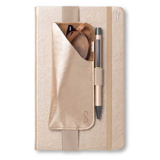 Bookaroo Glasses Case for Notebook & Journal - Gold