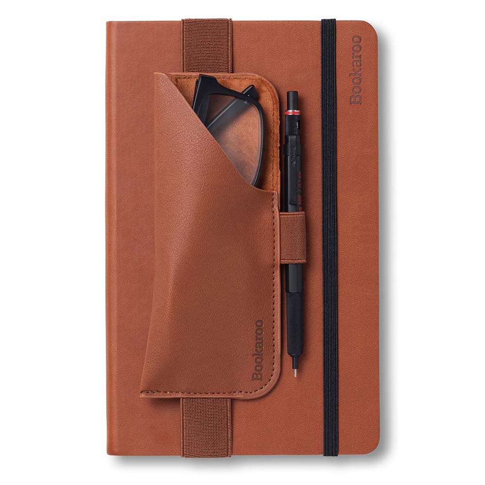 Bookaroo Glasses Case for Notebook & Journal - Brown