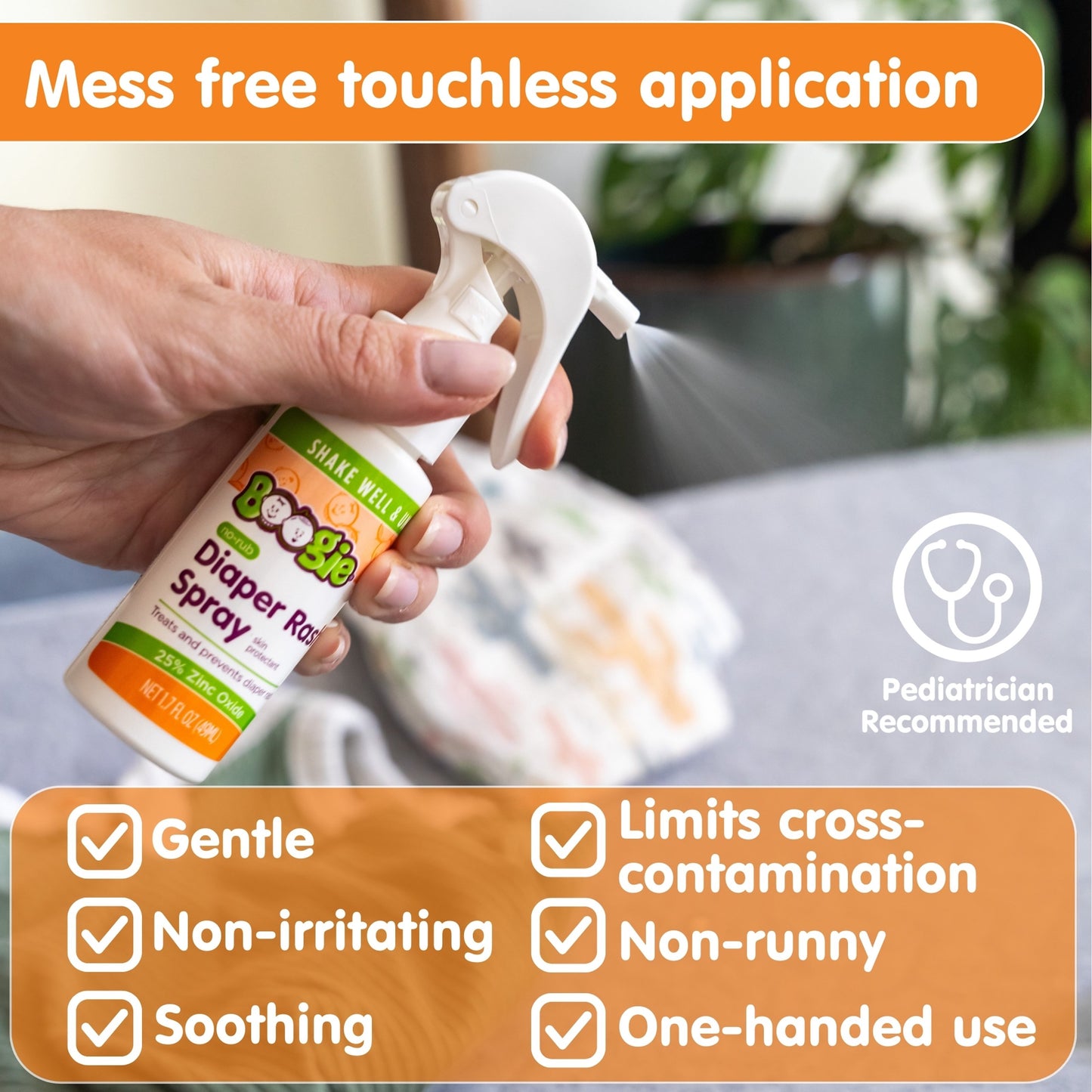 Boogie No-Rub Diaper Rash Spray