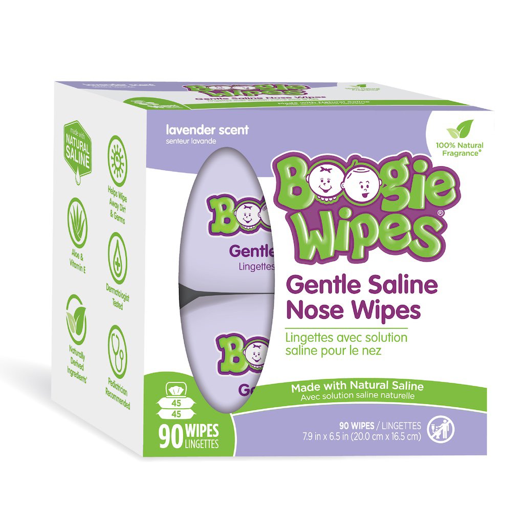 Boogie Wipes Gentle Saline Nose Wipes - Lavender