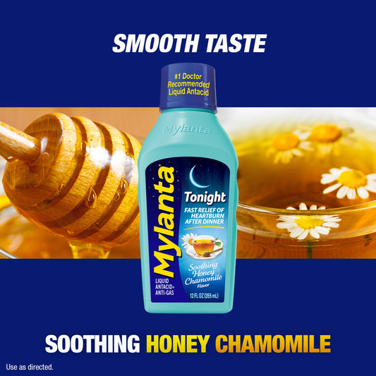 Mylanta Tonight Antacid & Anti-Gas Liquid - Honey Chamomile