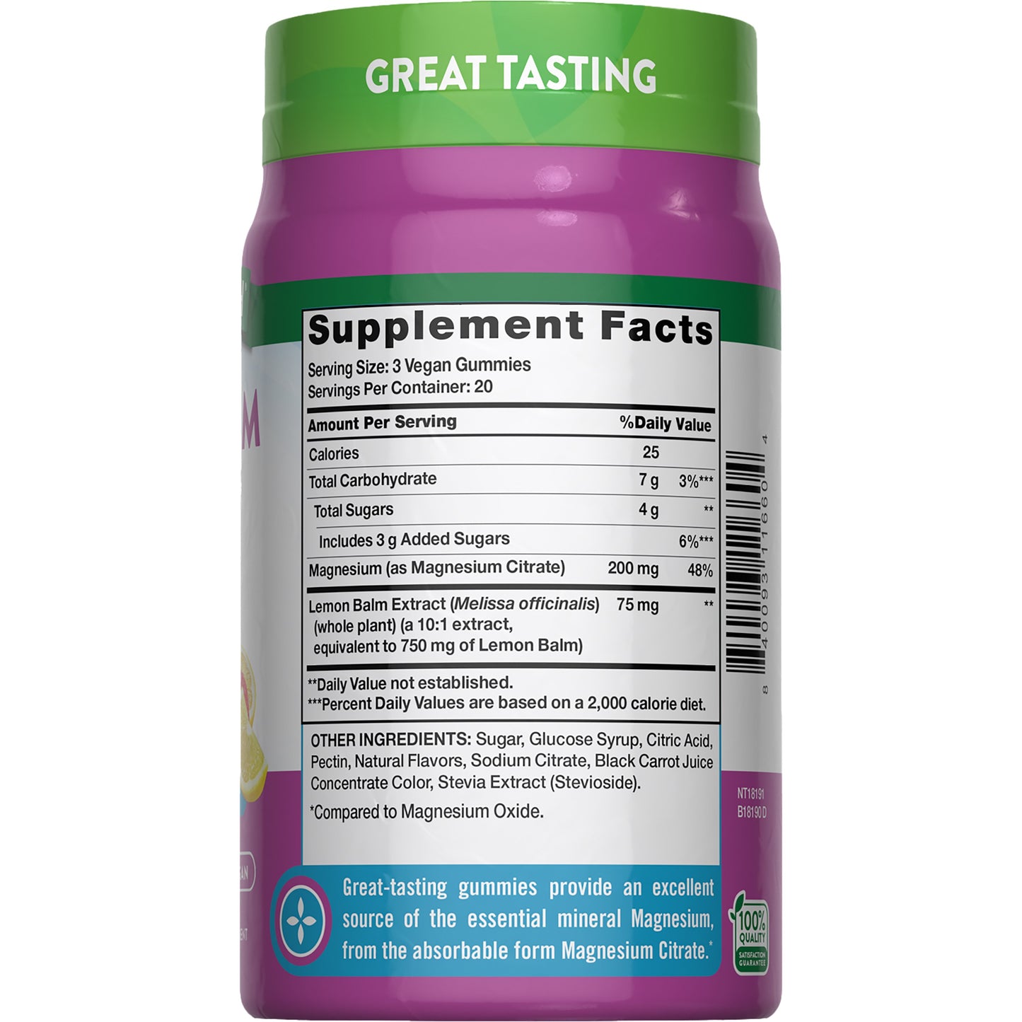 Nature's Truth Magnesium 200mg Gummies - Lemon Raspberry
