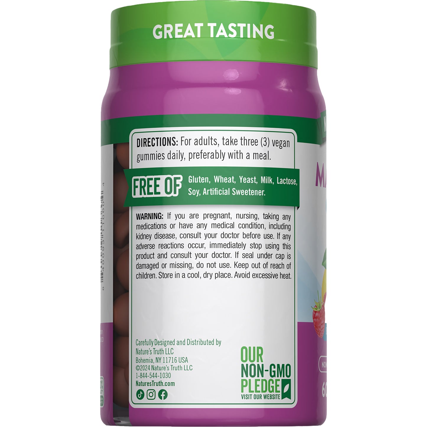 Nature's Truth Magnesium 200mg Gummies - Lemon Raspberry