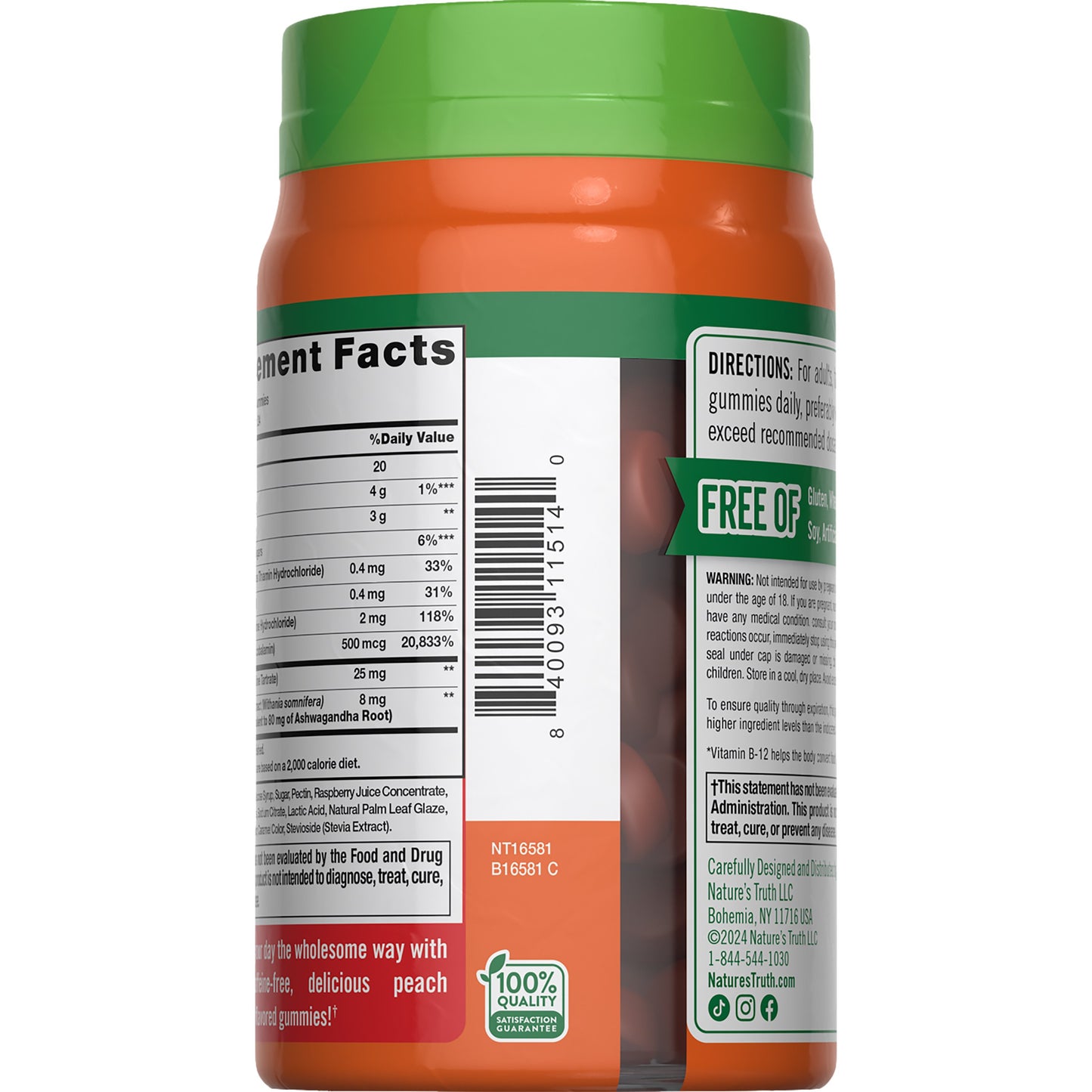 Nature's Truth B-12 Energy Gummies - Peach Raspberry