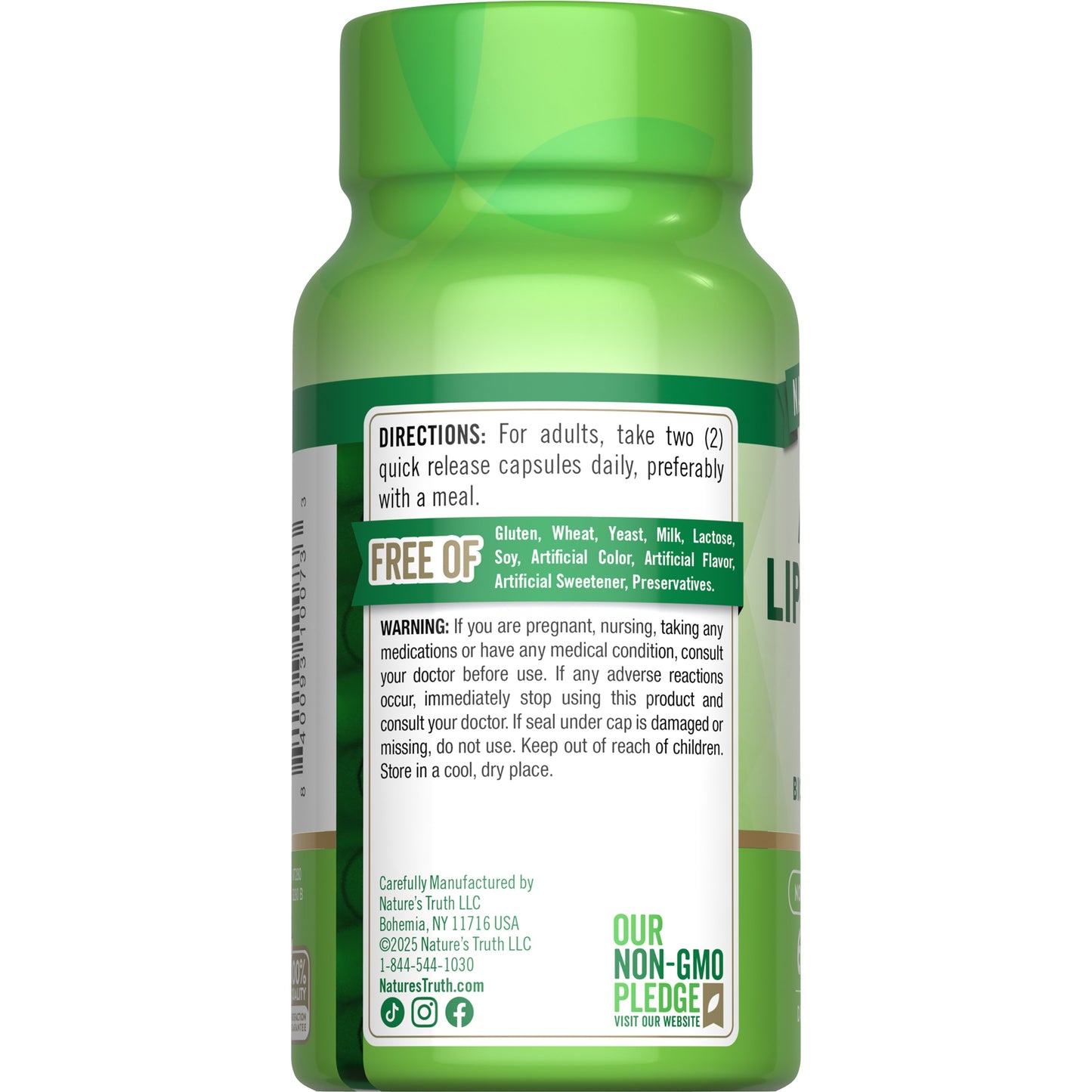 Nature's Truth Alpha Lipoic Acid 600mg Capsules