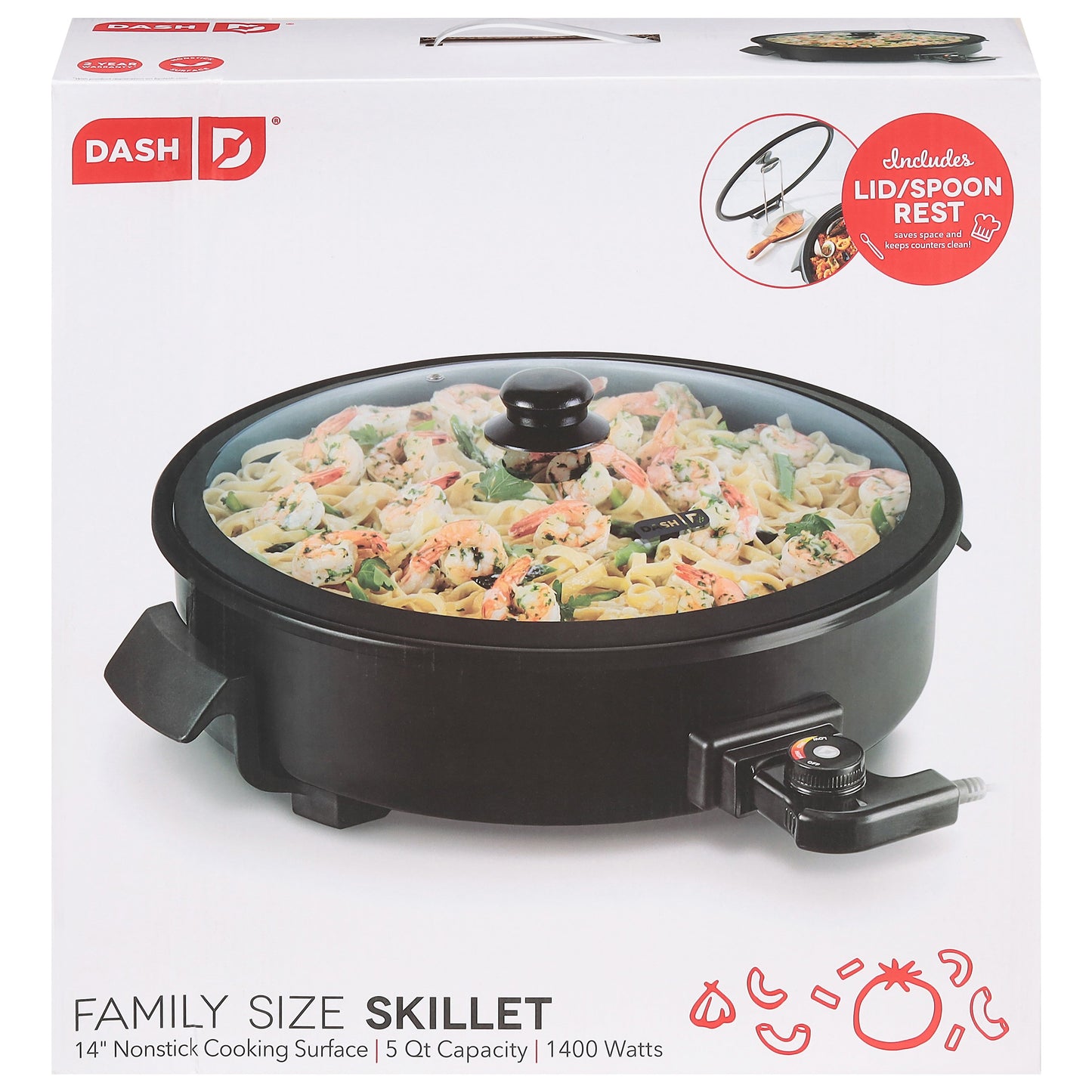 Dash Non-Stick Family Size Skillet - Black