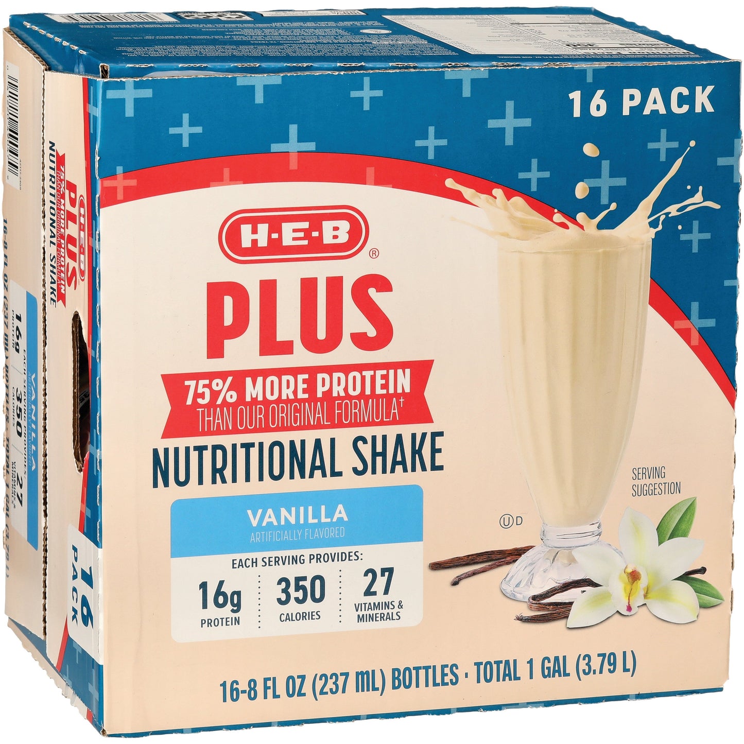 H-E-B Plus Protein Nutritional Shakes 16 pk Bottles - Vanilla