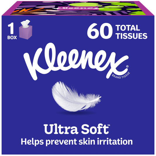 Kleenex Ultra Soft Facial Tissues Cube Box 3 Ply