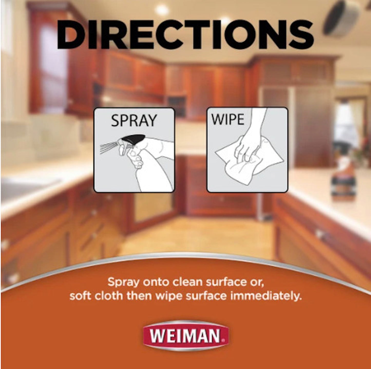 Weiman Almond Scent Cabinet & Wood Clean & Shine Spray