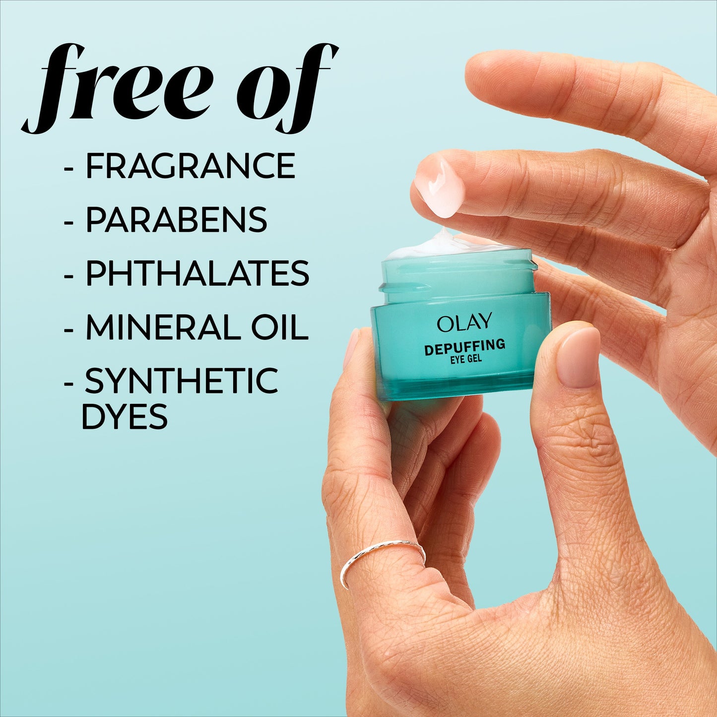 Olay DEPUFFING EYES HYALURONIC EYE CREAM, Fragrance-Free