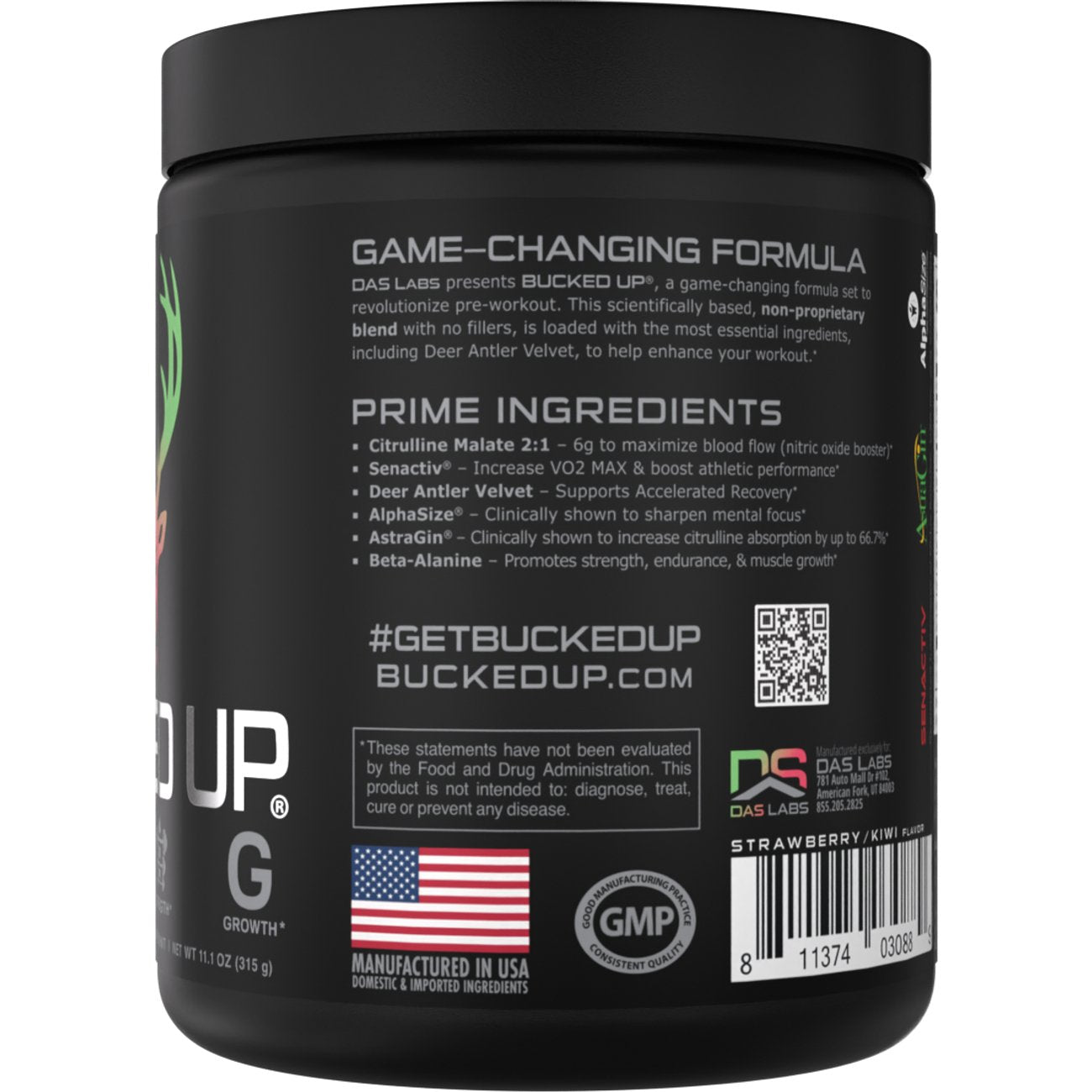 Bucked Up Pre-Workout - Strawberry Kiwi