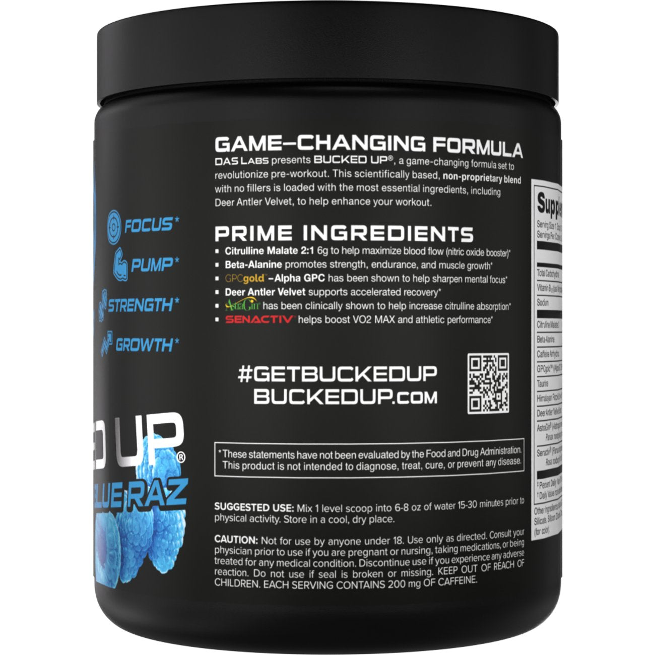 Bucked Up Pre-Workout - Blue Raz