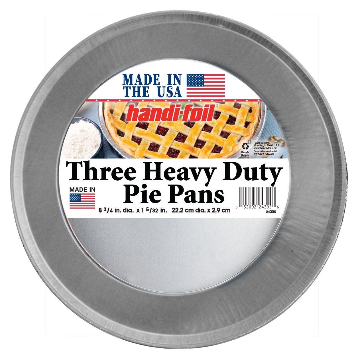 Handi-Foil Heavy Duty Pie Pans, 3 pk