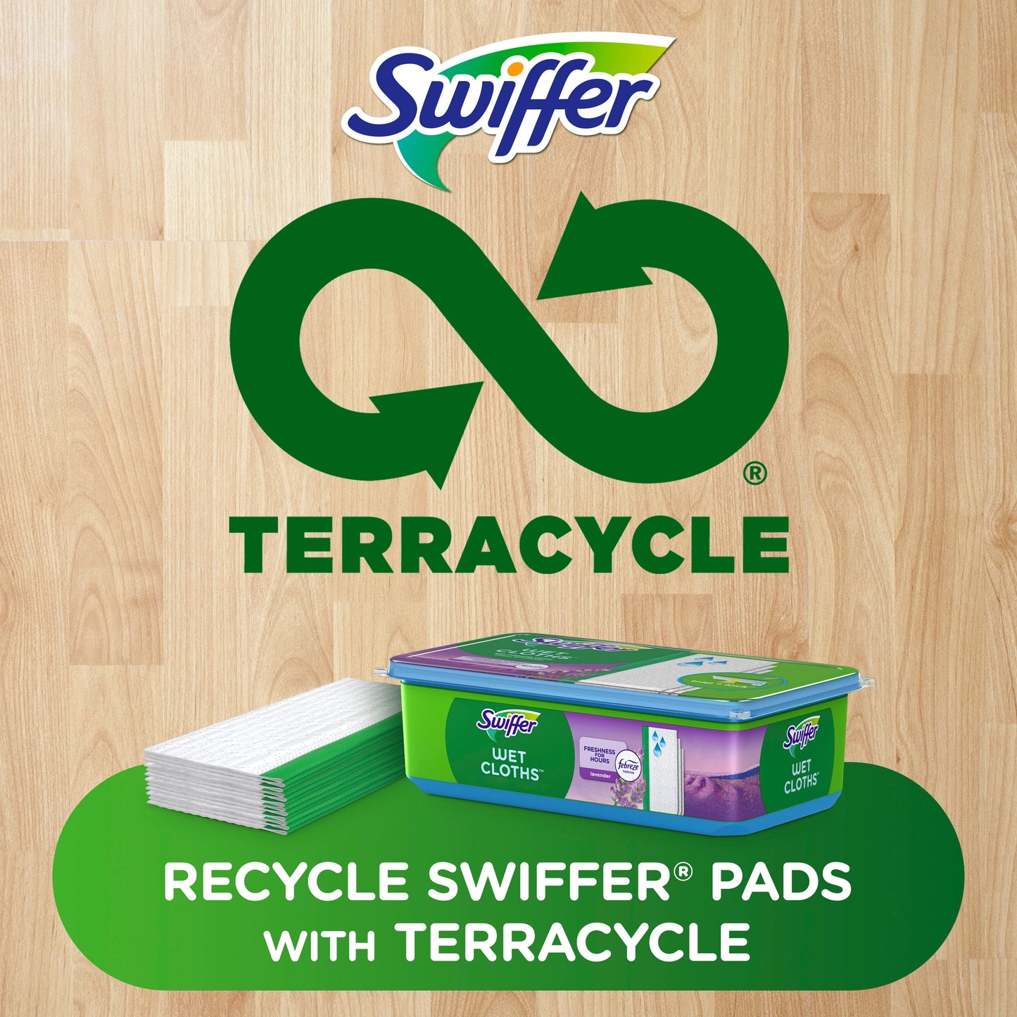 Swiffer Lavender Febreze Wet Mopping Cloth Refills