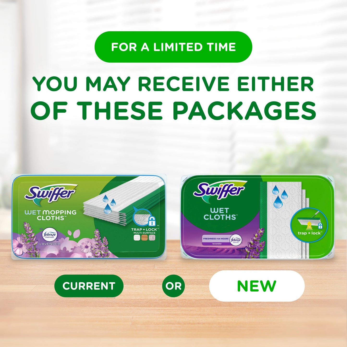 Swiffer Lavender Febreze Wet Mopping Cloth Refills