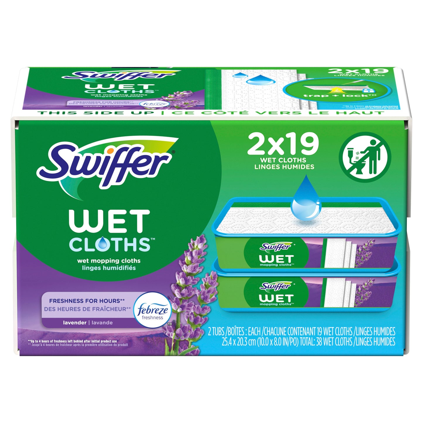 Swiffer Lavender Febreze Wet Mopping Cloth Refills