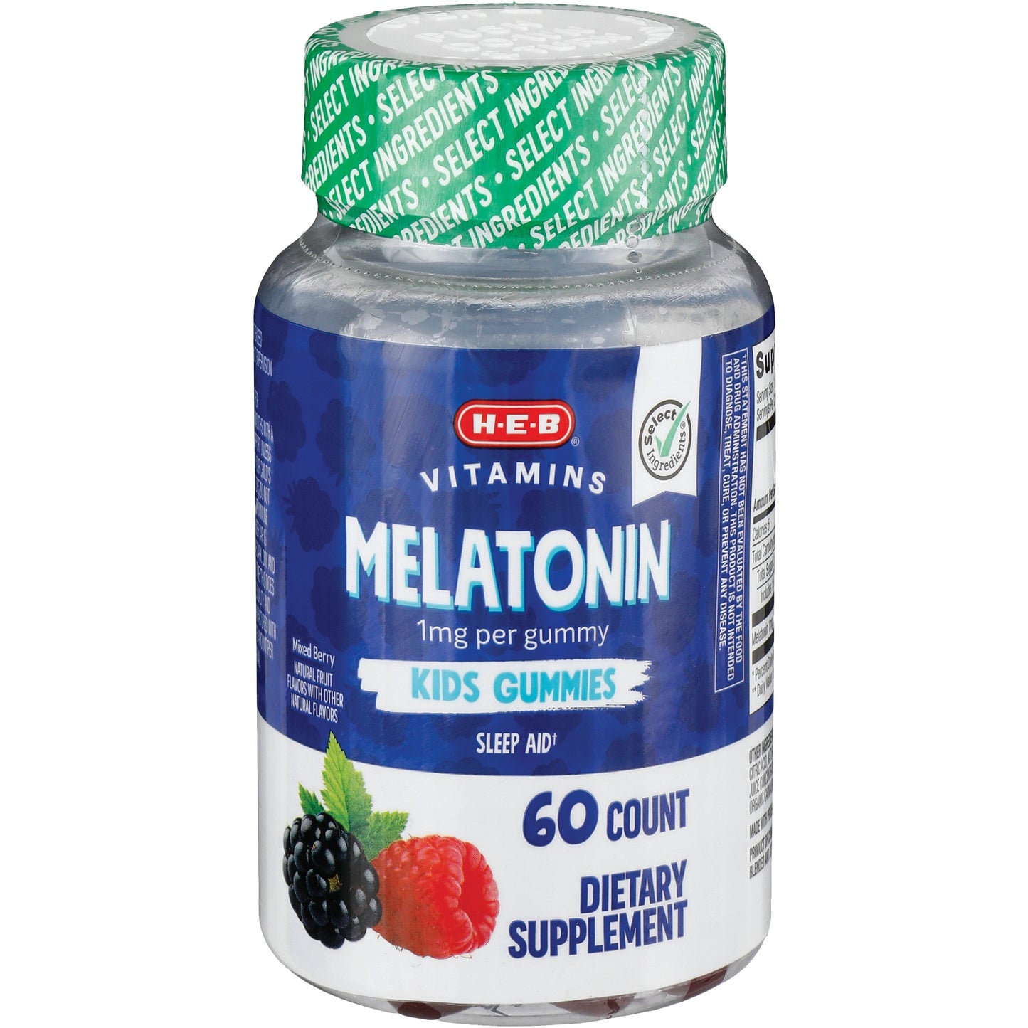 H-E-B Vitamins Kids Melatonin 1 mg Gummies - Mixed Berry