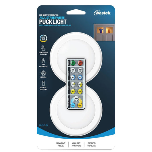 Westek Adjustable Puck Lights - White