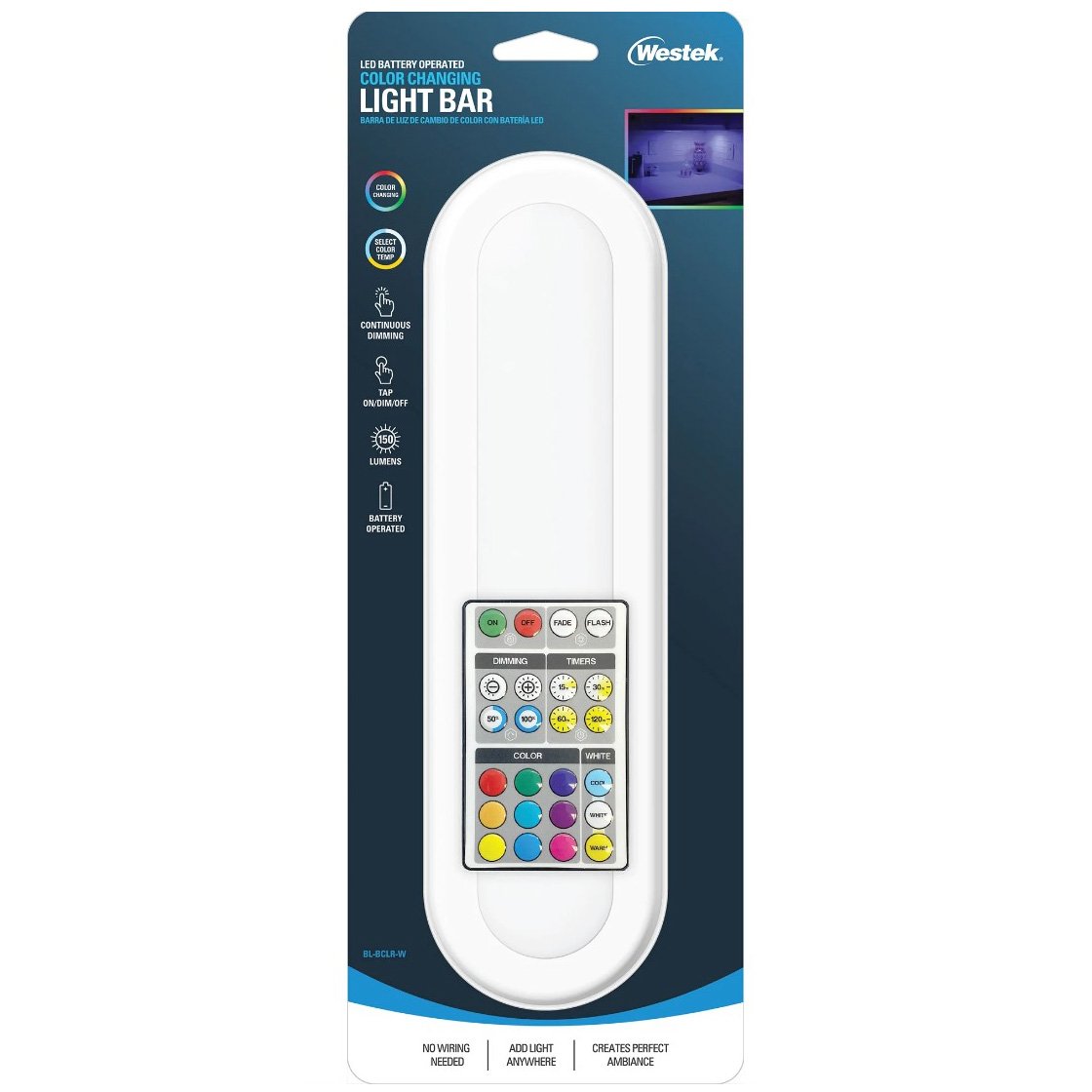 Amertac Color Changing LED Light Bar with Remote