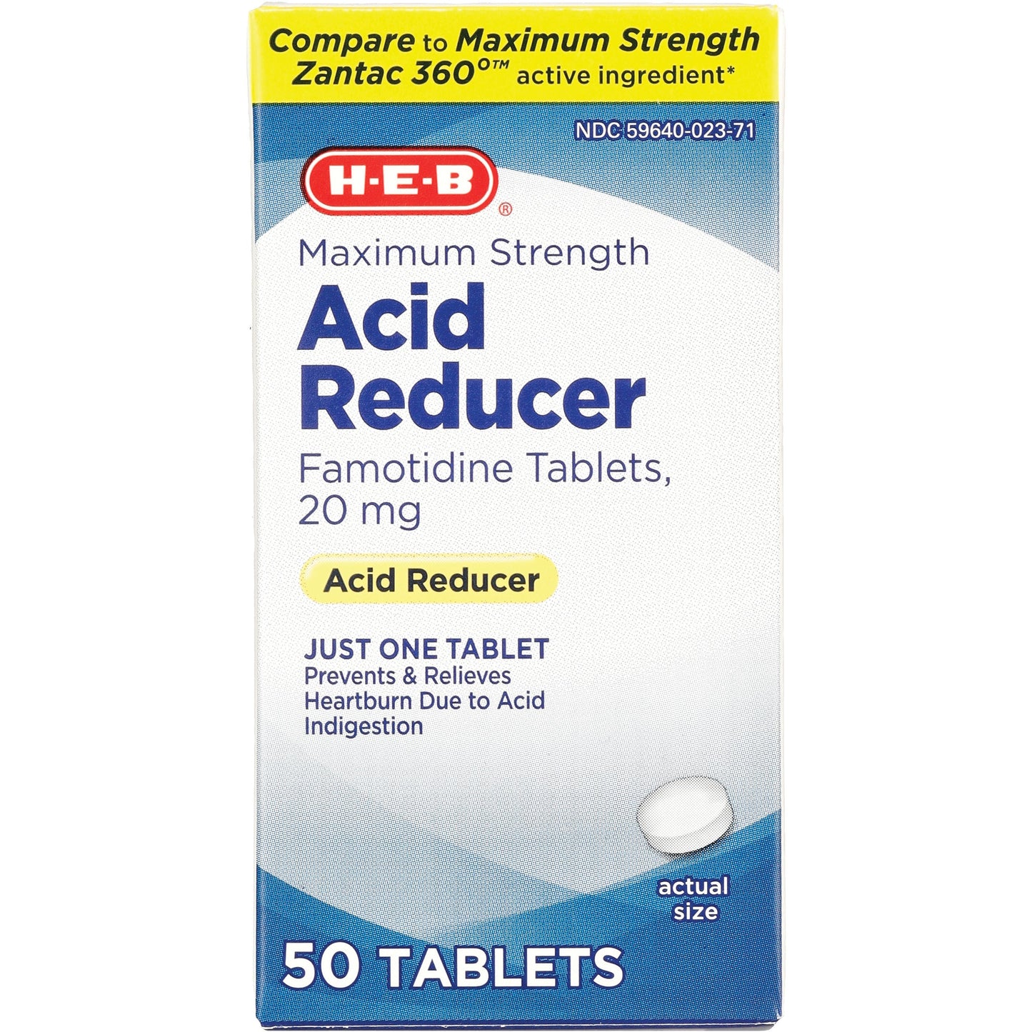 H-E-B Acid Reducer Famotidine Tablets - 20 mg