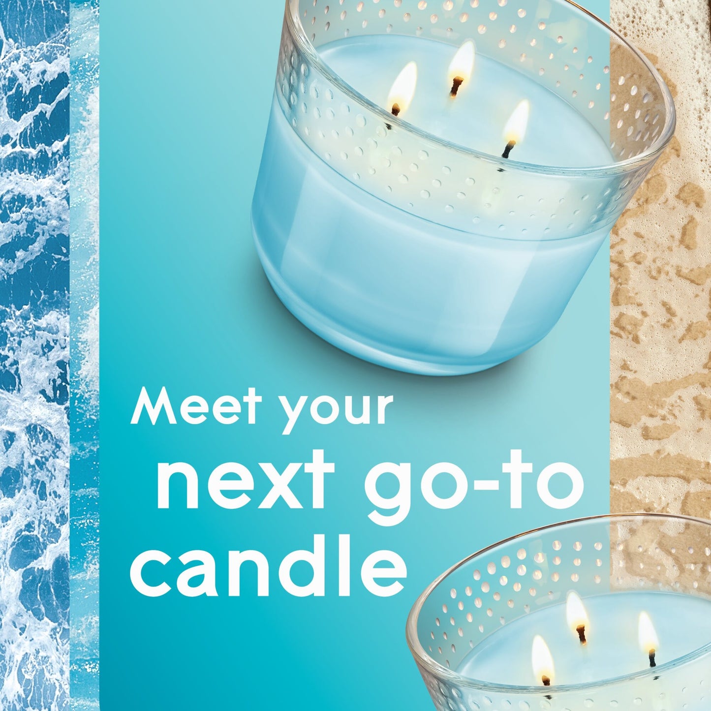 Glade Invigorating Aqua Waves 3 Wick Candle