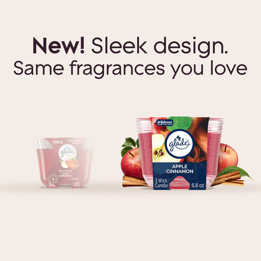 Glade Apple Cinnamon 3 Wick Candle