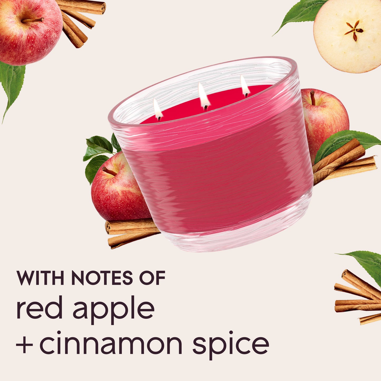 Glade Apple Cinnamon 3 Wick Candle