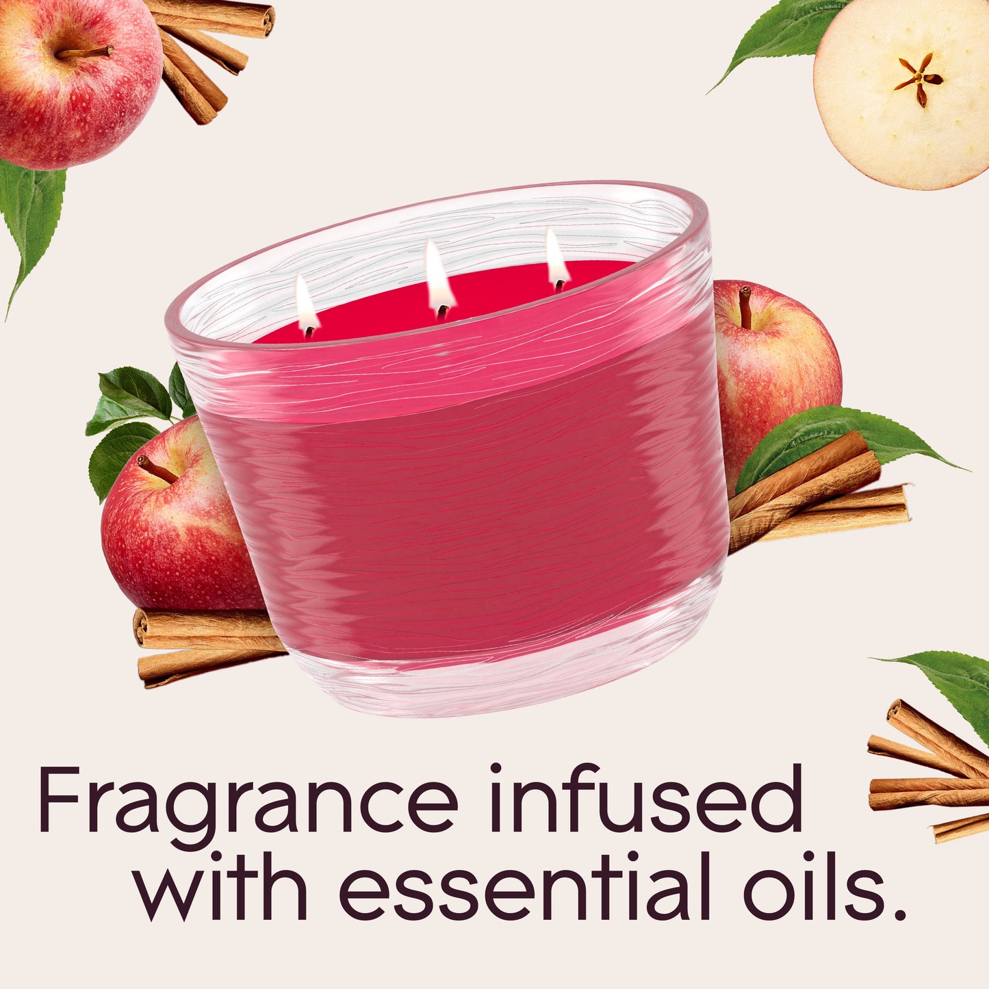 Glade Apple Cinnamon 3 Wick Candle